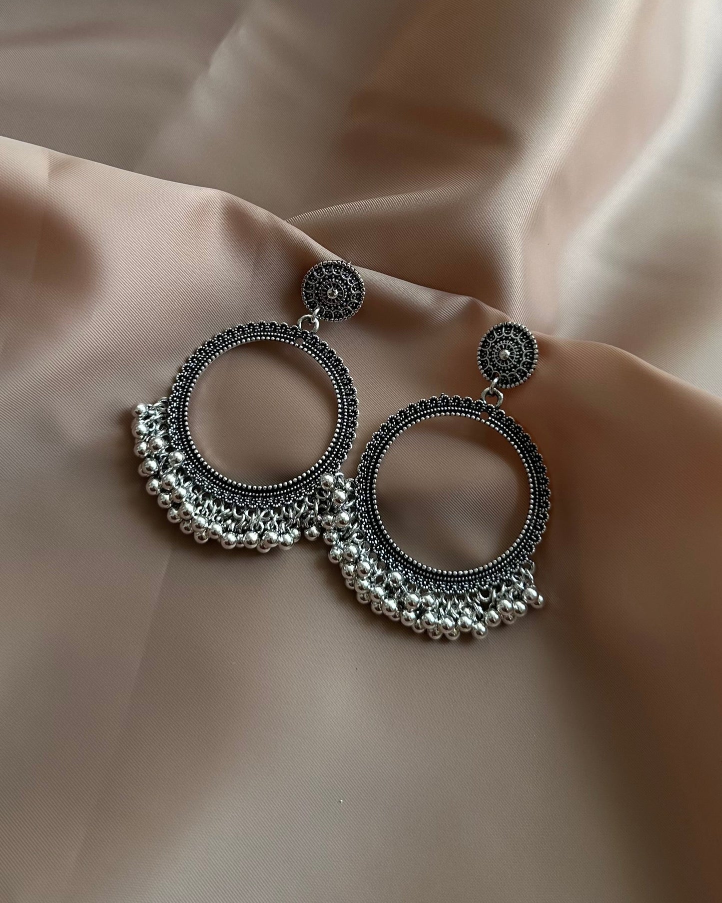 Teef Round Earring-Silver