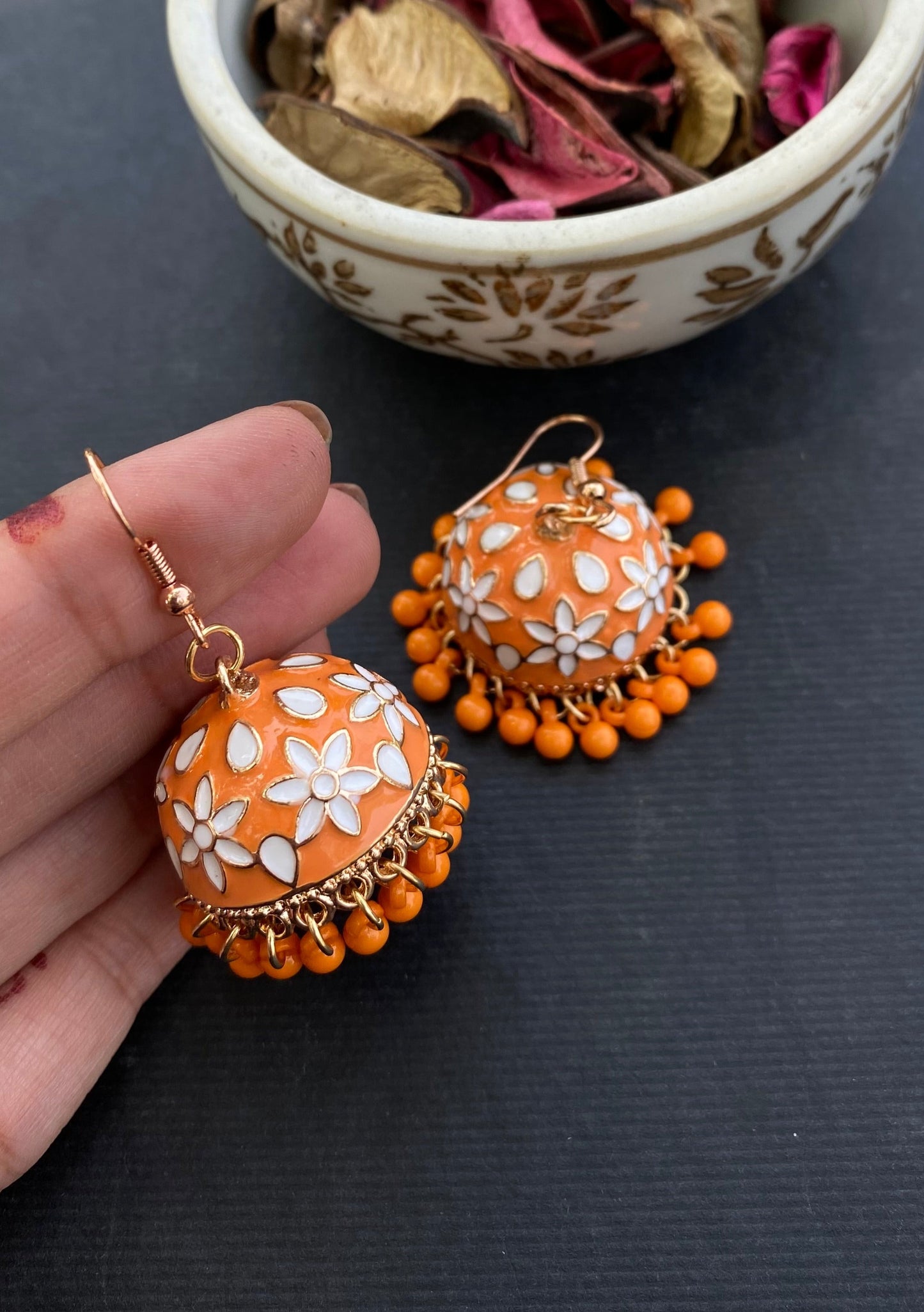 Orange Jhumka