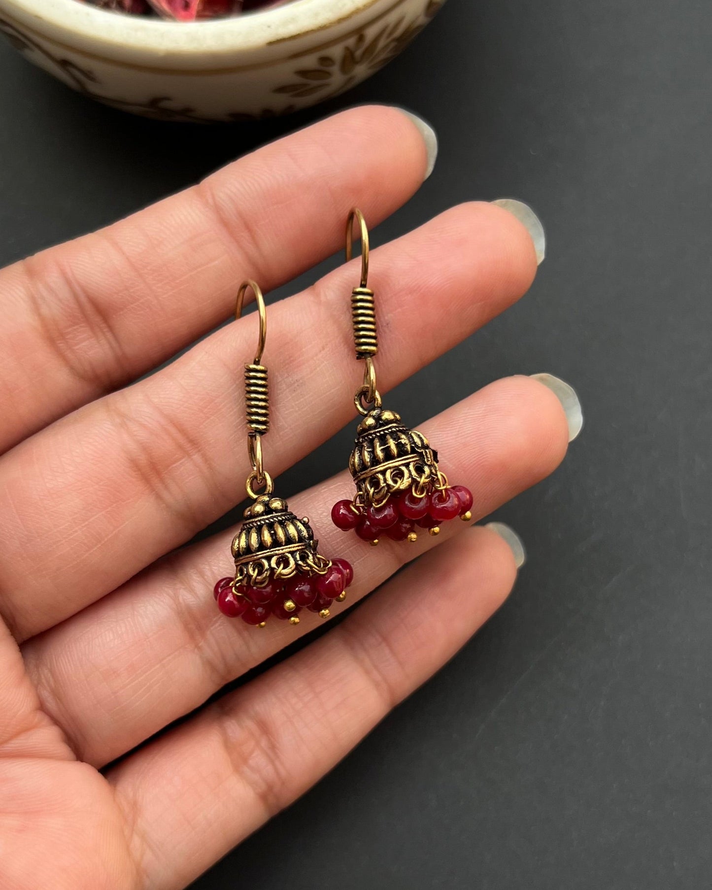 Reddish jhumki