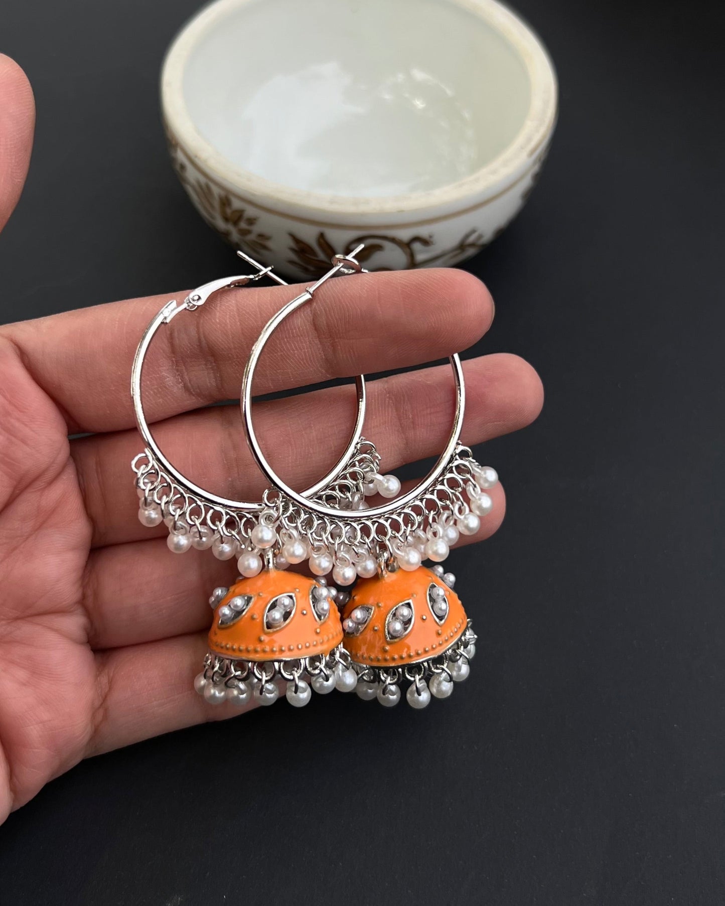 Orange Chandbali