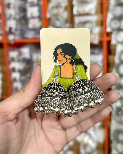 Matra Jhumka-Silver