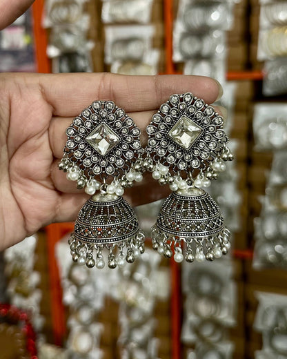 White Jhumka