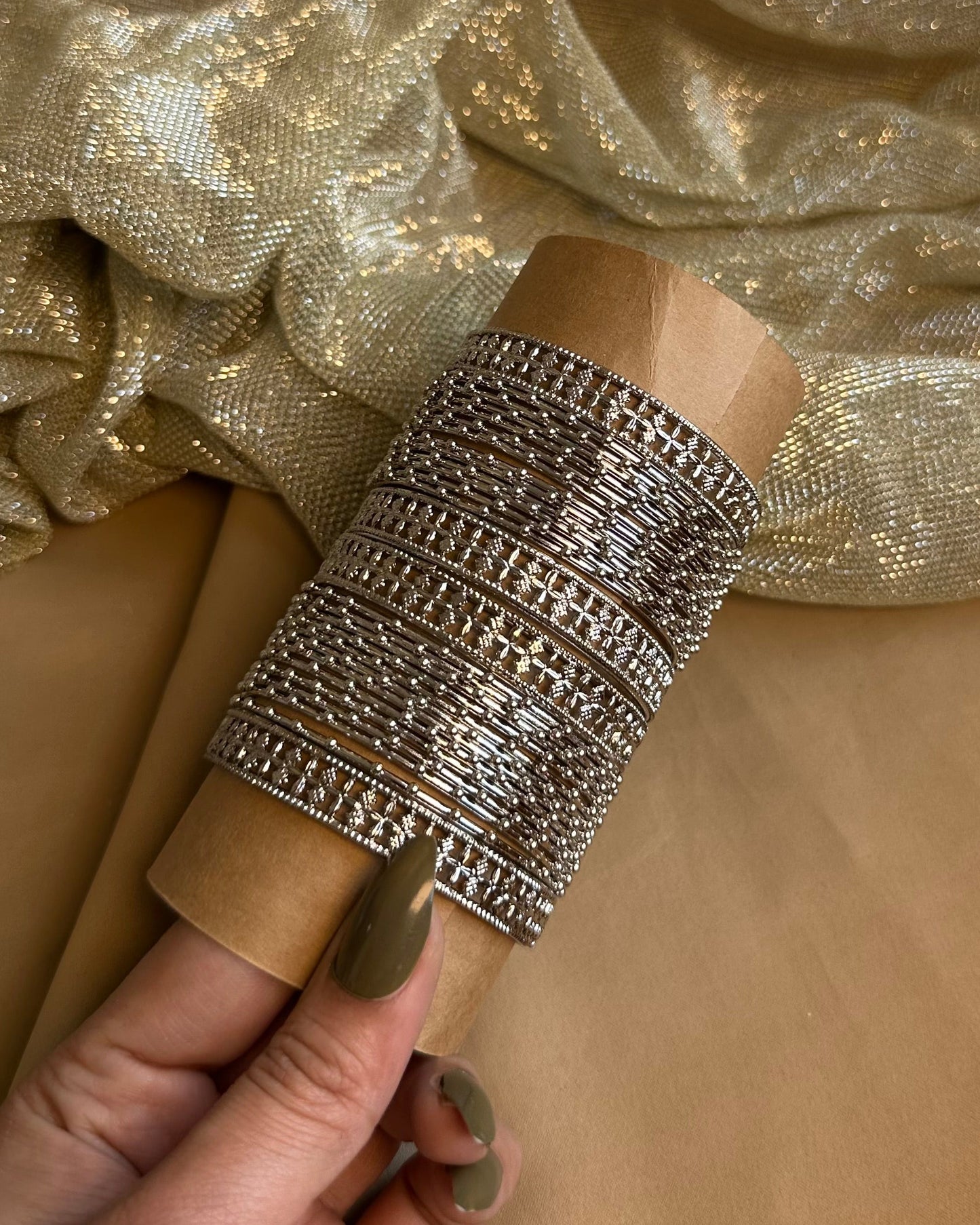 Neesha Bangles-Silver