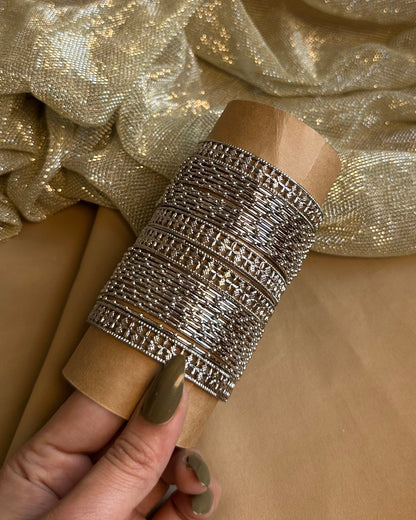 Neesha Bangles-Silver
