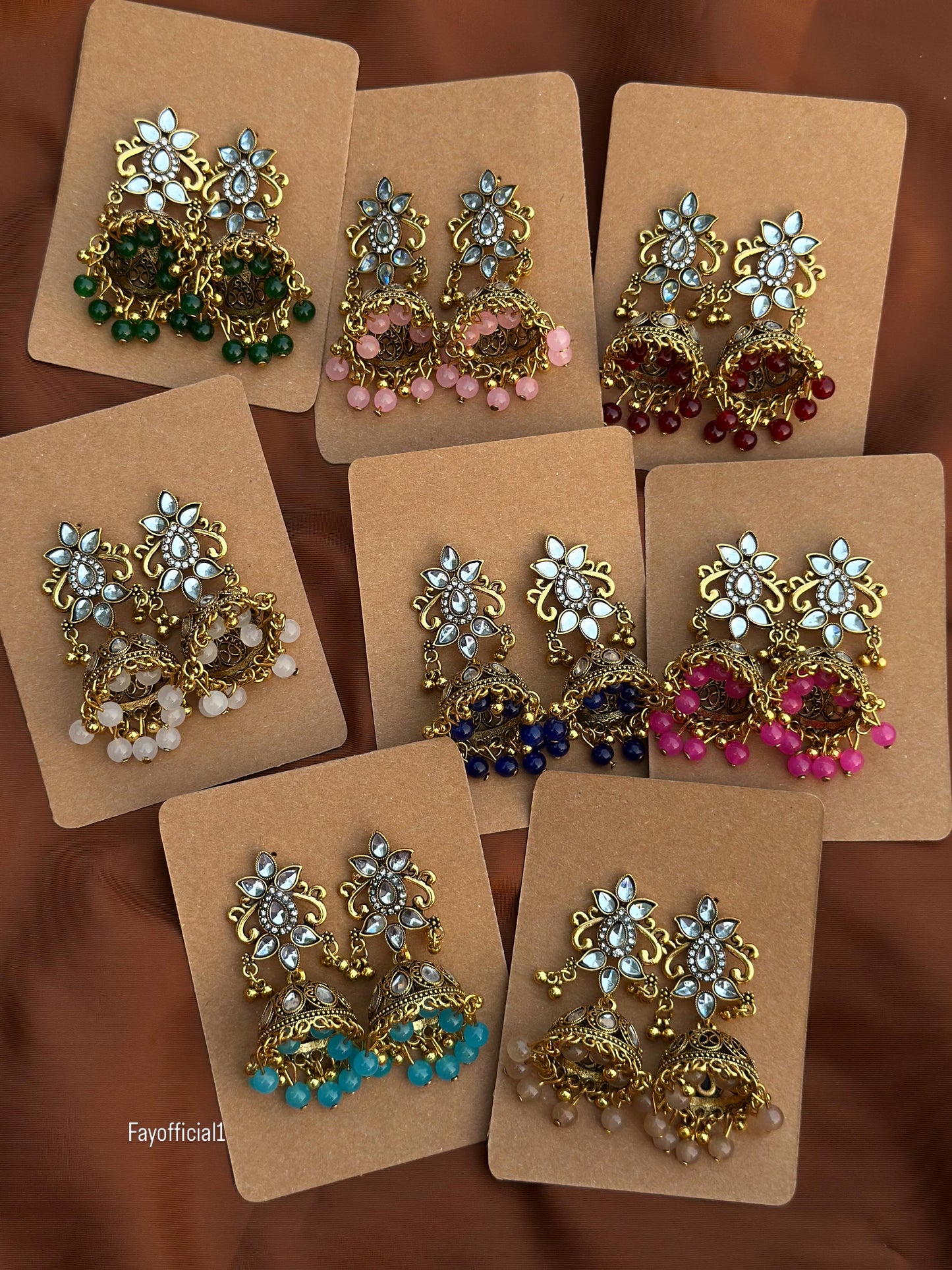 Kundan jhumka
