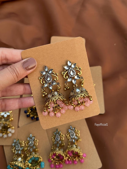 Kundan jhumka