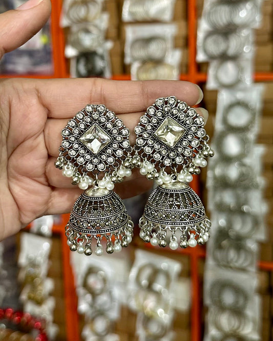 White Jhumka