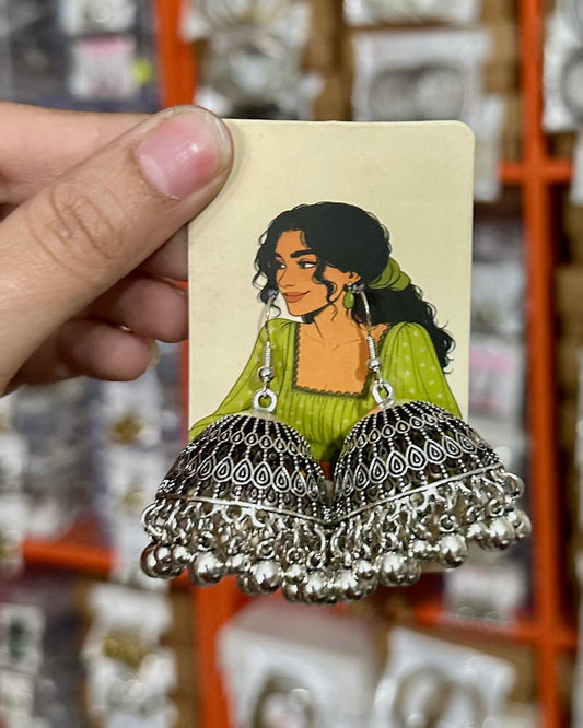 Matra Jhumka-Silver