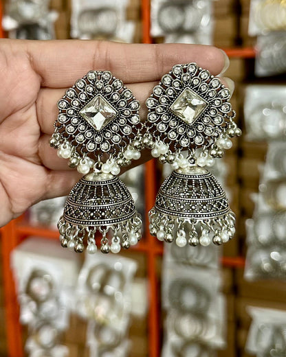 White Jhumka