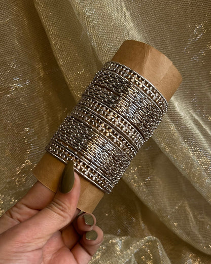 Neesha Bangles-Silver