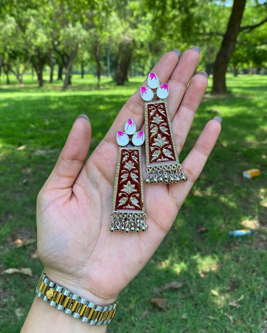 Aroob Meenakari Earrings