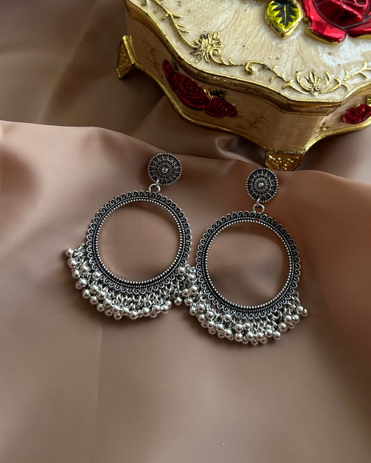 Teef Round Earring-Silver