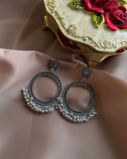 Teef Round Earring-Silver