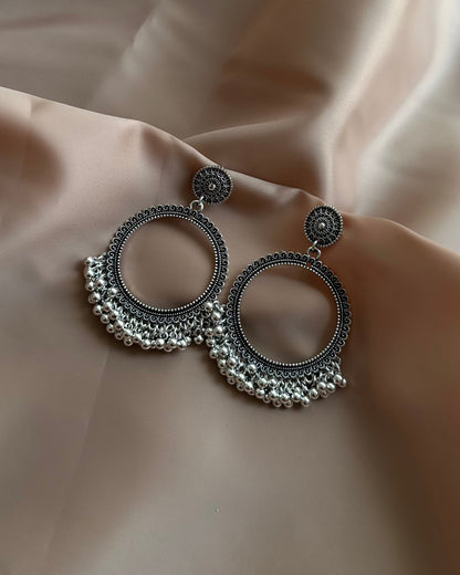 Teef Round Earring-Silver