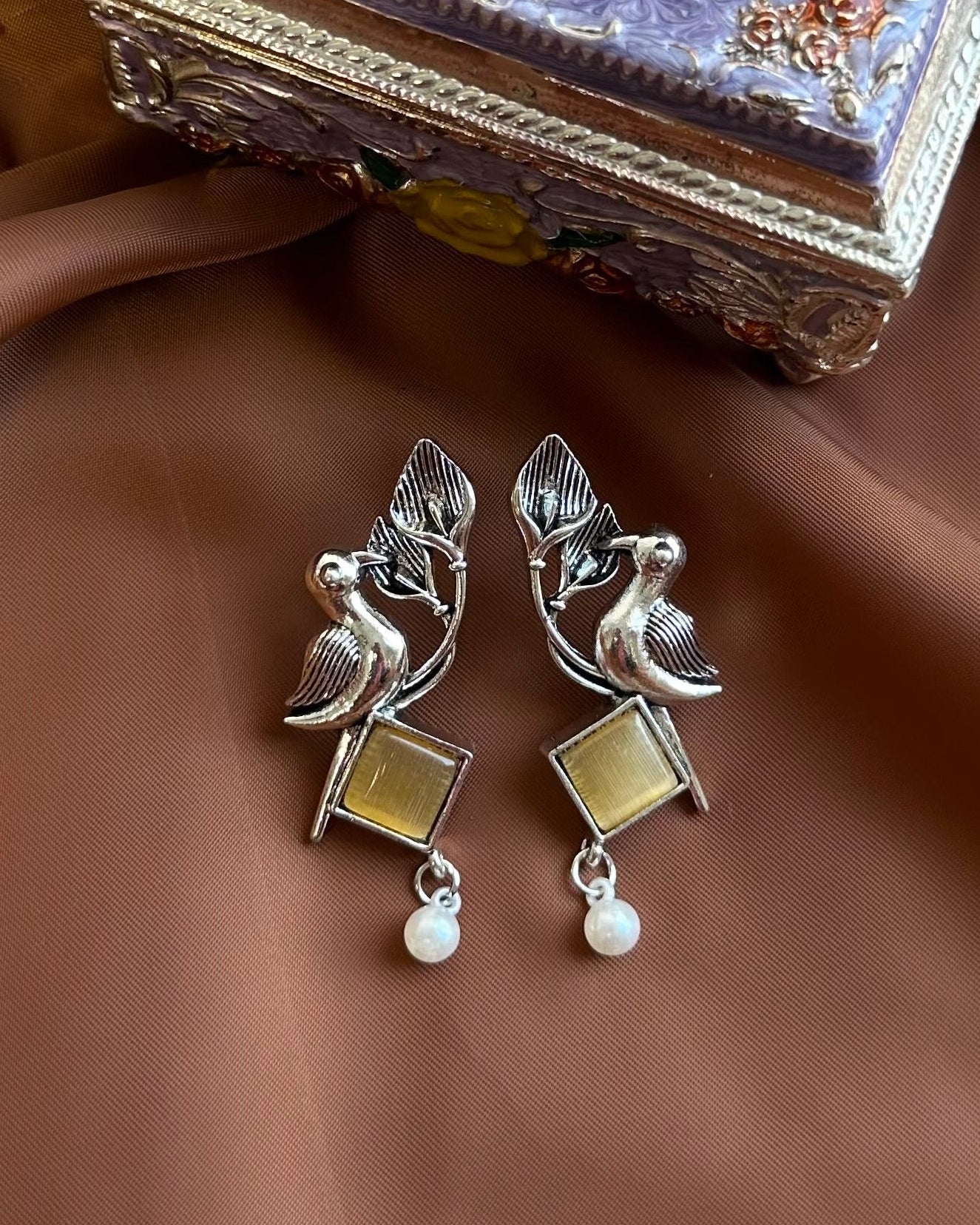 Fallak Earrings-Yellow