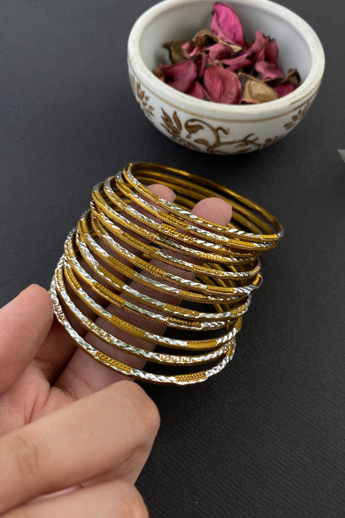 Brown Metal Bangles