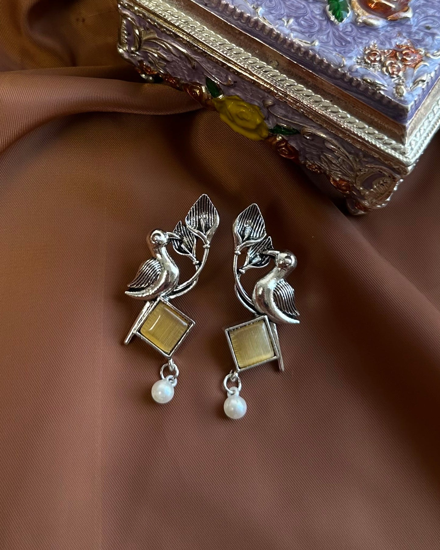 Fallak Earrings-Yellow