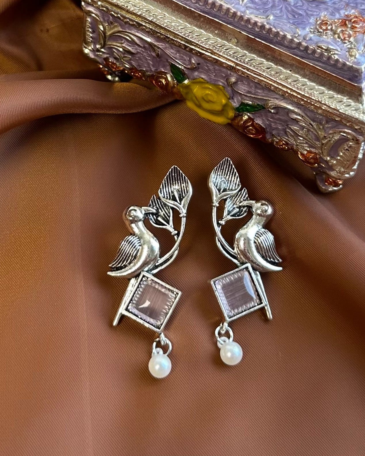 Amroze Earrings-Pink