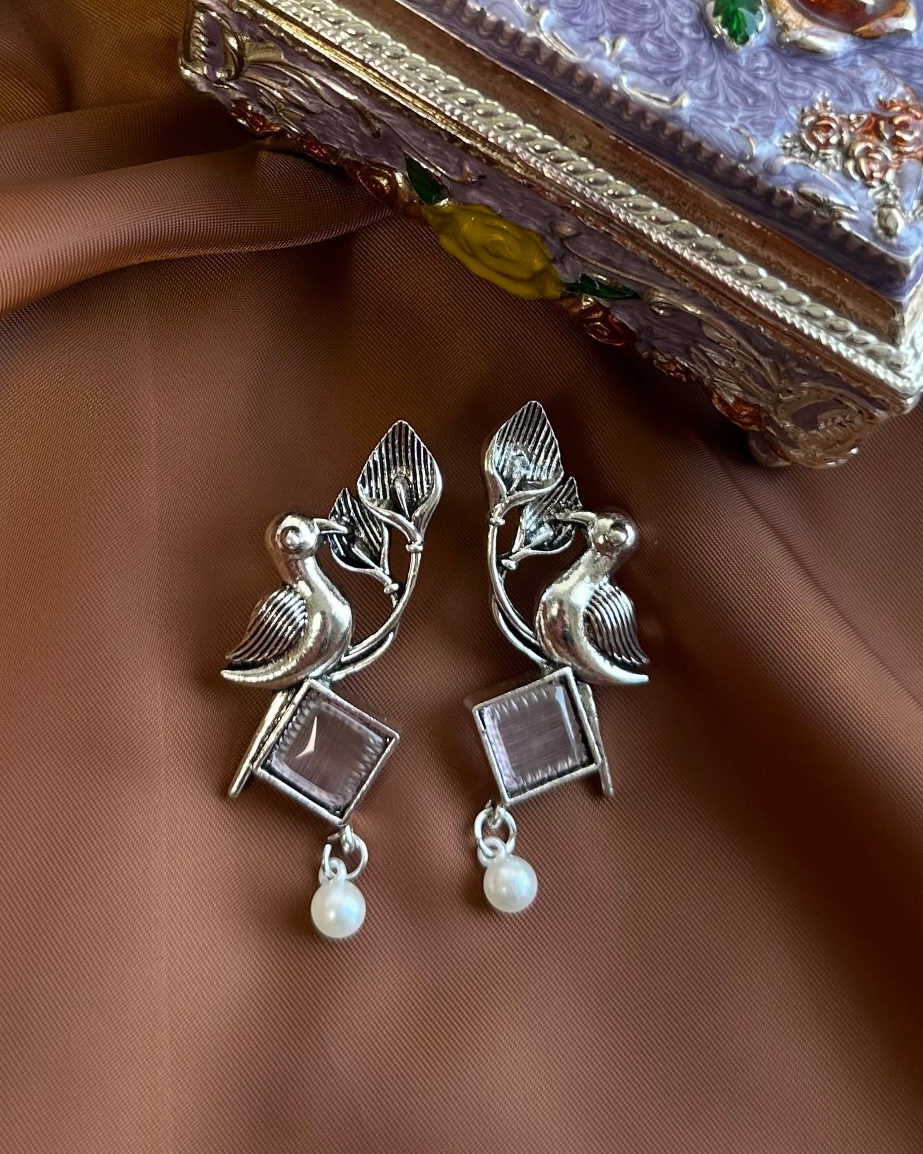 Amroze Earrings-Pink