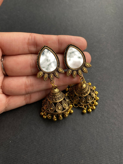 Golden Mirror Earrings