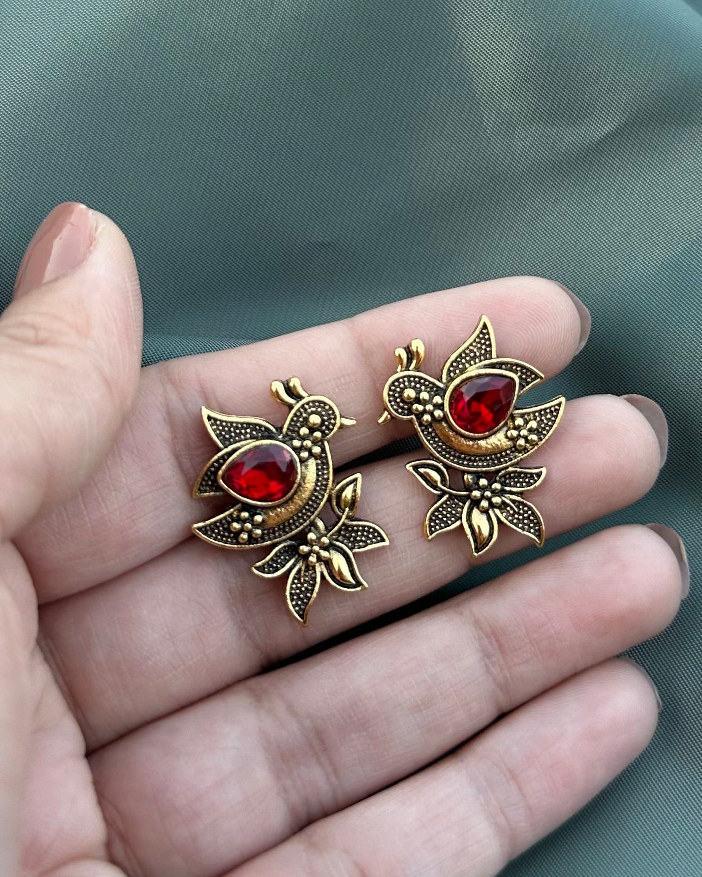 Sufi Earrings-Red