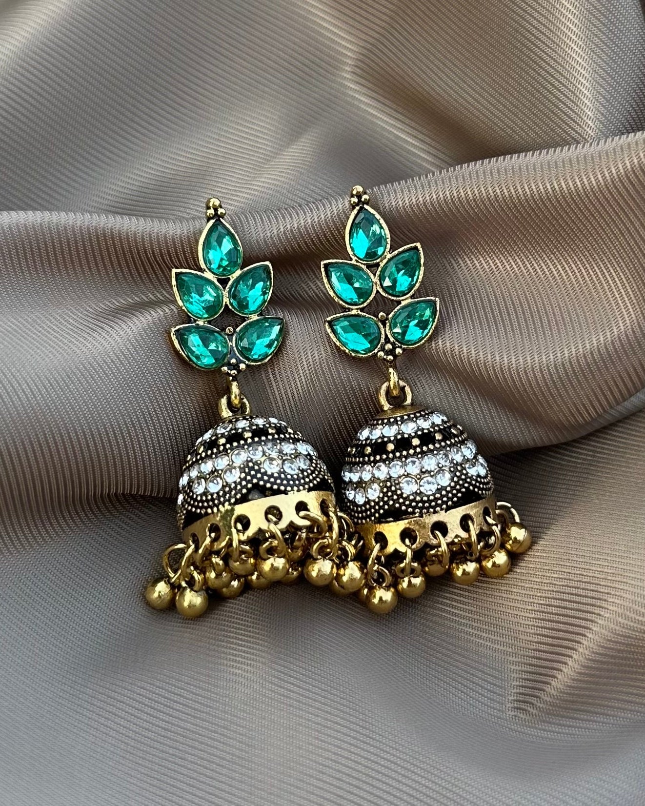 Kiwi Jhumka-Green