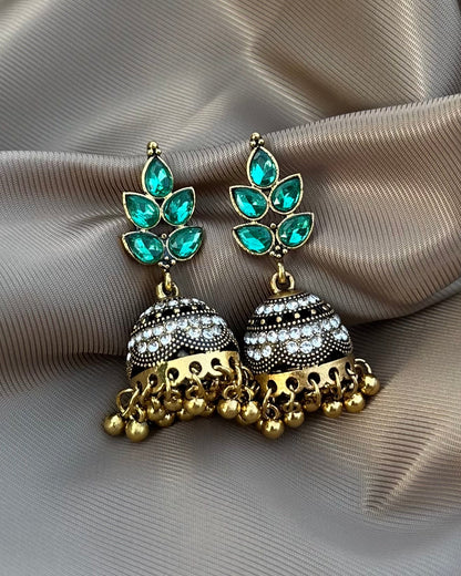 Kiwi Jhumka-Green