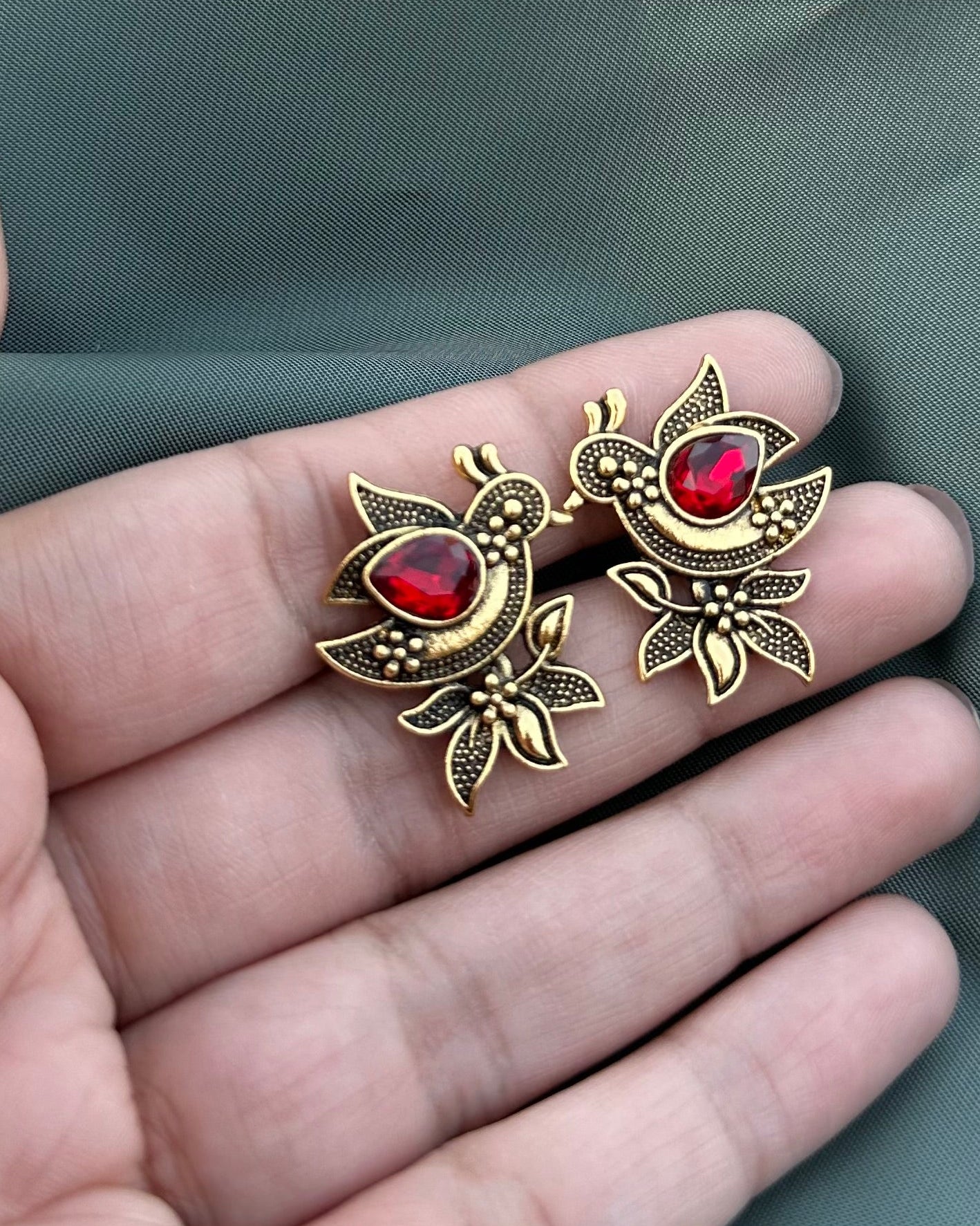 Sufi Earrings-Red