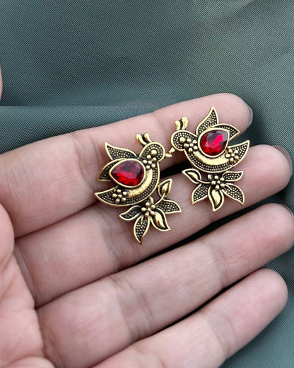 Sufi Earrings-Red