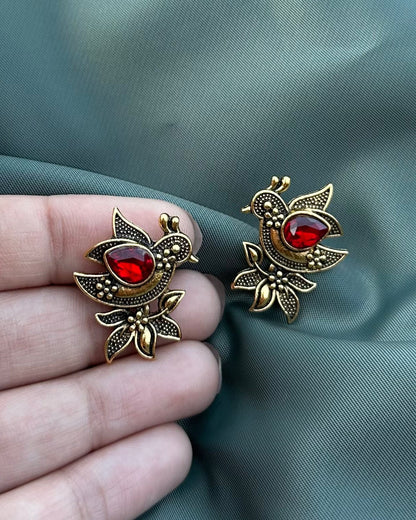 Sufi Earrings-Red