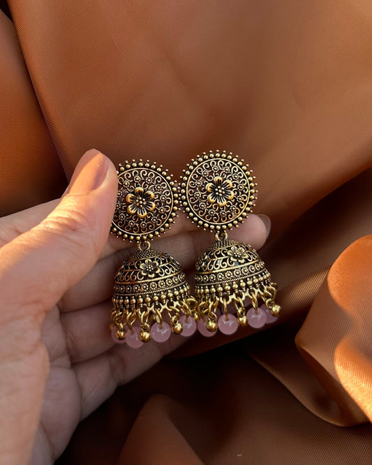 Suraj Jhumka-Pink