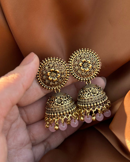Suraj Jhumka-Pink