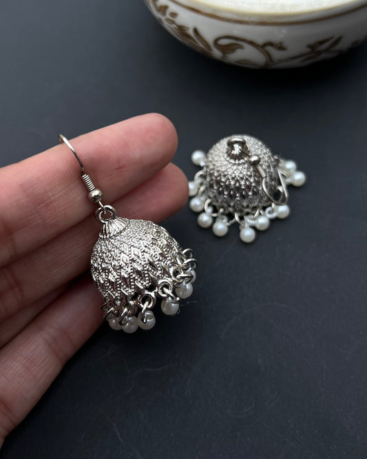 White Jhumka