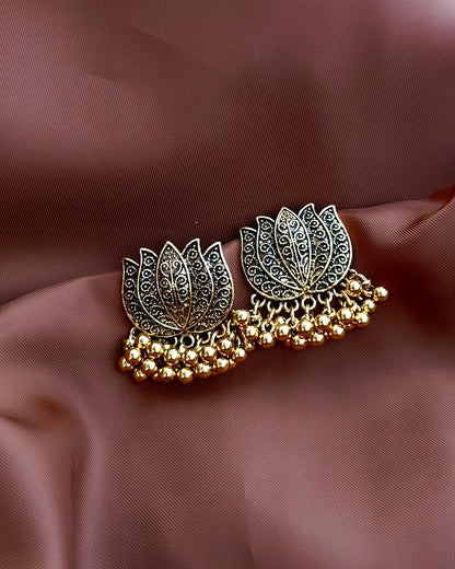 Golden Lotus Earrings