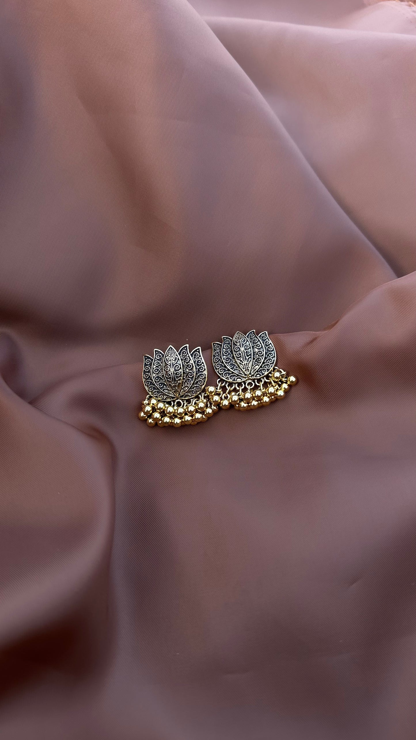 Golden Lotus Earrings