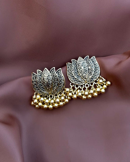 Golden Lotus Earrings